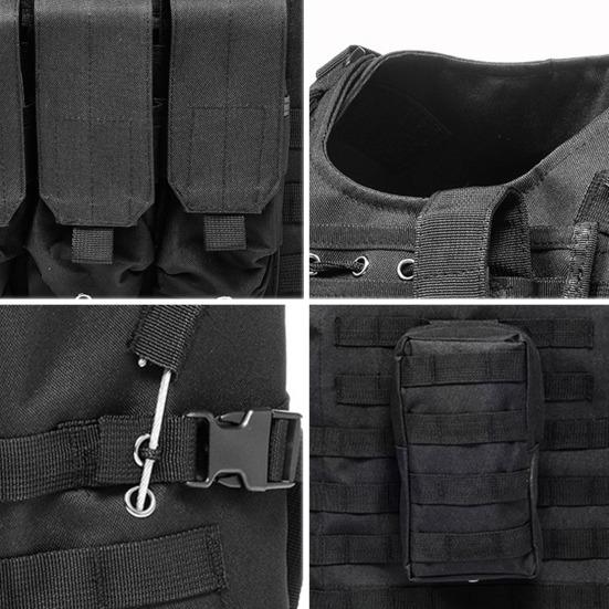 Тактический жилет для детей и взрослых, регулируемый, тренировочный, защитный, с множеством карманов, боевой жилет для охоты, активного отдыха, страйкбола, пейнтбола, косплея