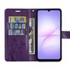 Coque de Protection - BOOLING - Samsung Galaxy A07 - Cuir Synthétique Violet Foncé Motif Papillon