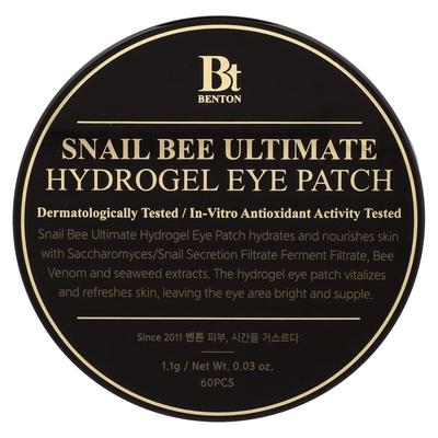 Snail Bee Ultimate, гидрогелевые патчи для глаз, 60 шт.