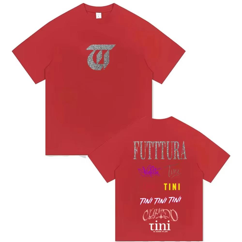 TINI STOESSEL Futtura Tour Album 2026 Fans Tshirt Men Aesthetic Harajuku T Shirt Casual ONeck Male Cotton Shortsleeved top