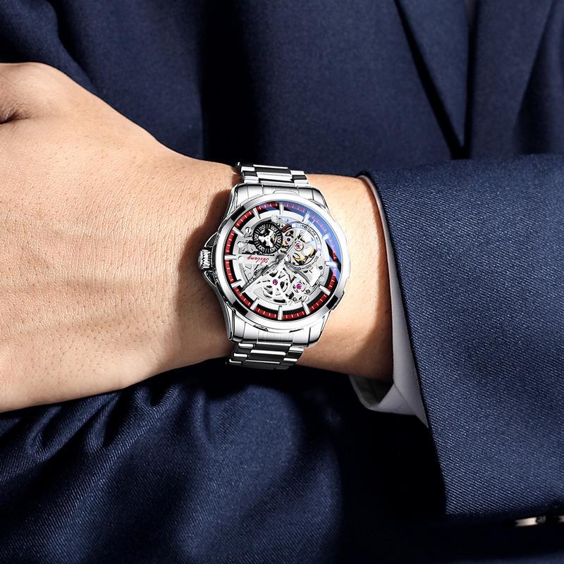 AILANG Швейцарские мужские часы Новые автоматические механические часы Полые часы