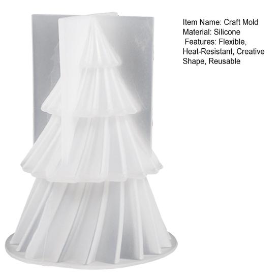 Yousheng Christmas Tree Silicone Candle Mold Food Grade Heat-Resistant Non-stick Easy Demolding DIY 3D Craft Mold