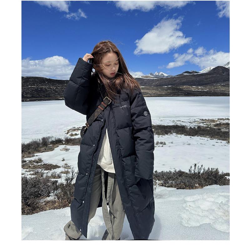 Зимняя повседневная куртка-хлеб, супер длинная куртка-парка, женская верхняя одежда большого размера, теплое толстое однотонное пуховое пальто, хлопковая куртка, женская средней длины, свободный крой