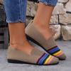 New Flat Shoes for Women Spring Women's Clothing 2024 New Round Toe Series Women's Knitted Comfortable Women's Breathable Summer