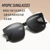 2024 Polarized Myopia Sunglasses for Men Luxury Cat Eye Frame Prescription Sunglasses Classic Transparent Near Sight Eyewear