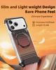 Oatsbasf Чехол для телефона с текстурой из углеродного волокна для iPhone 17 Pro/Pro Max/Air с кольцом-подставкой, вращающийся на 360°, магнитный, ударопрочный