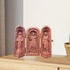 Wood Carving Ornaments Crafts Catholic Relics Religious Gift Portable Holy Box Statues for Table