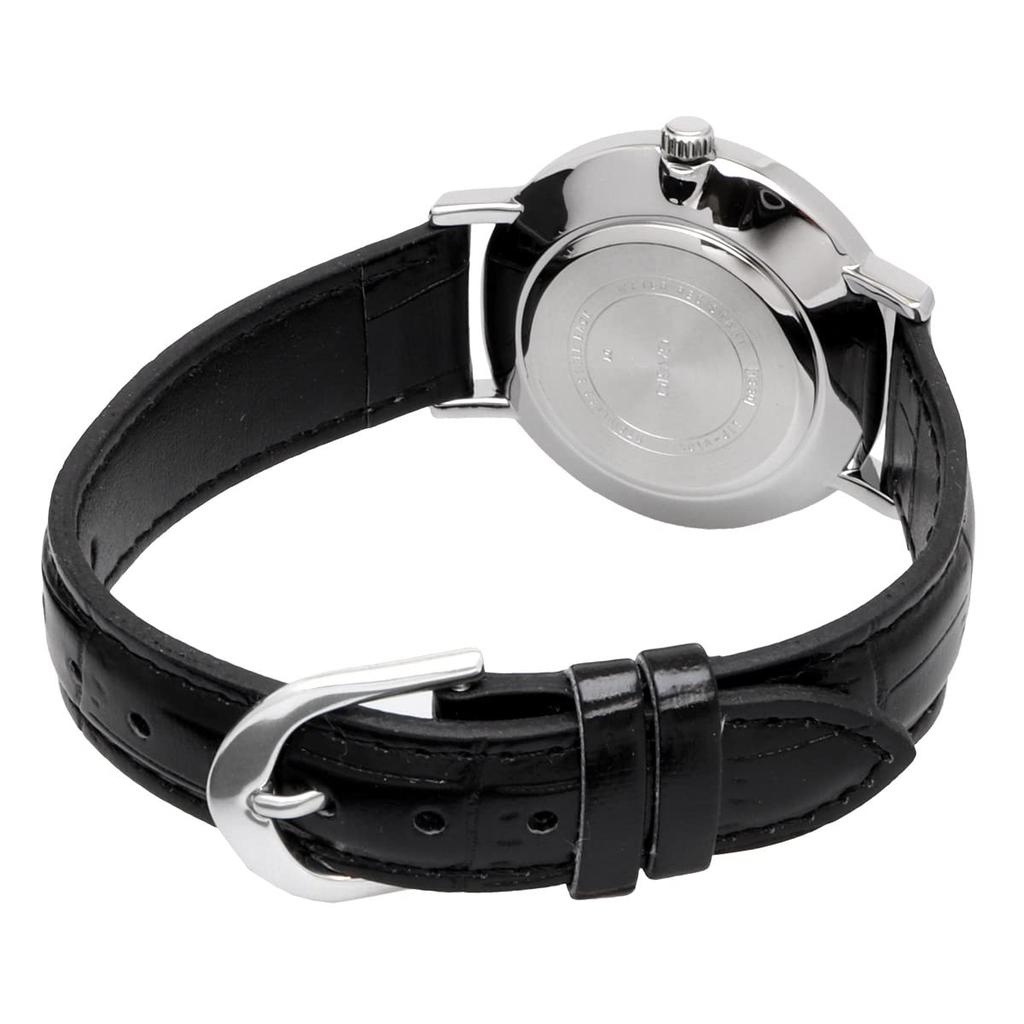 Casio Quartz Watch Black with Black Leather Overseas Model Women's LTP-VT01L-1B Band, [Used]