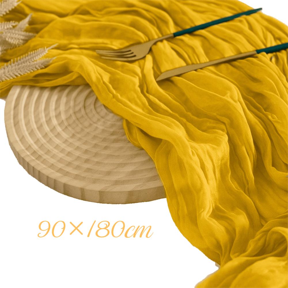 Gift Semi Sheer Cheesecloth Table Runner 35×70 Inch Polyester Gauze Table Cloth Boho Table Decorations Wedding