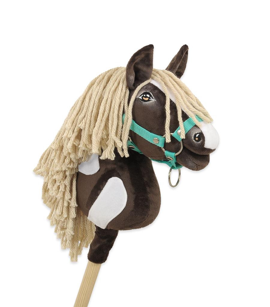 Hobby Horse Medium Premium Stick Horse Dark Brown Western Dark Bay With Light Mane A4
