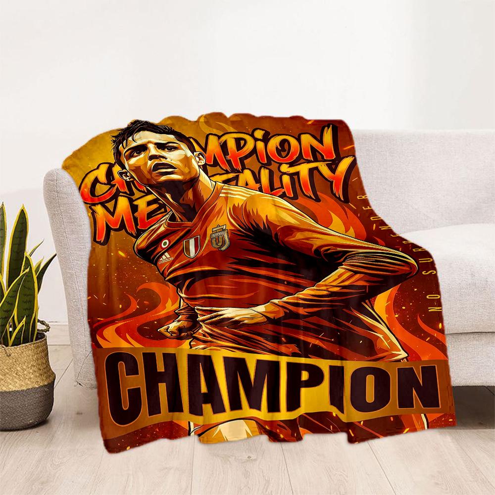 Ronaldo's Legacy Football Blanket Soft & Cozy Great for Bedding Bed Picnics Four Seasons Universal Warmthful Decor