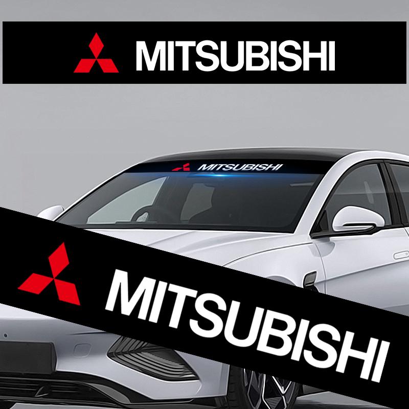 Car Front Rear Window Sticker Waterproof Sunshade Windshield Decal For Mitsubishi ralliart Lancer 9 10 ASX Outlander Pajero L200