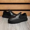 Мужская обувь 2025 прямая поставка новая мужская обувь кожаные лоферы тренд одна педаль дышащая повседневная обувь кожаная обувь