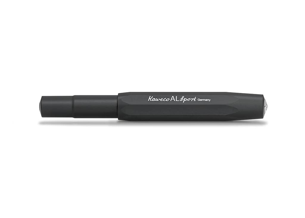 Kaweco Al Sport Fountain Pen, Medium Nib, Black, ALFP-BK, Officially Imported
