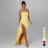 Платье Bodycon с открытыми плечами, асимметричным подолом и разрезом сбоку, 2026, для вечеринки, стритстайл