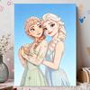 Disney Жемчужная Живопись Замороженные Анна и Эльза Сестры Ручная Работа DIY Жемчужные Камни Картины Поделки Особая Форма Домашняя Настенная Декорация