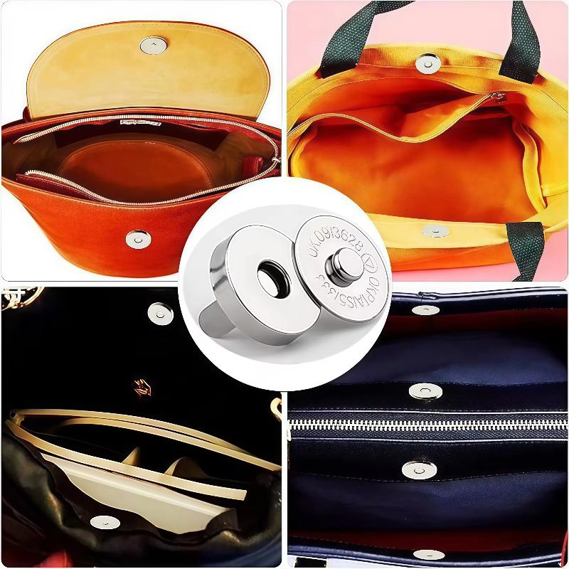 Magnetic Snap Fasteners Clasps 1 Set 14/18MM Easy to Use Buttons for DIY Handbag Purse Keychain Craft Accessories