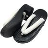 Eiza Geta Sandals with Thick Perfect for Japanese and Halloween E124 Soles, Cosplay, Clothing, Photography, Events, (Black/White, 25.0cm)