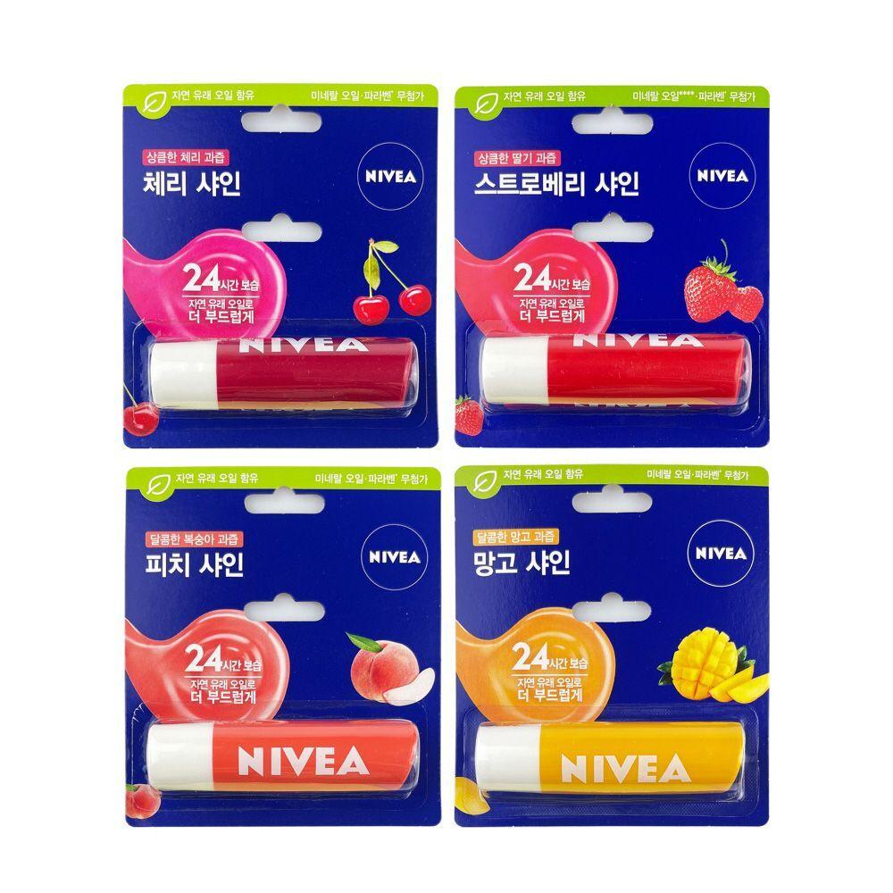 Nivea HWXSILHU Уход за губами 4 вида фруктовых ароматов (необязательный) -ИЛИ