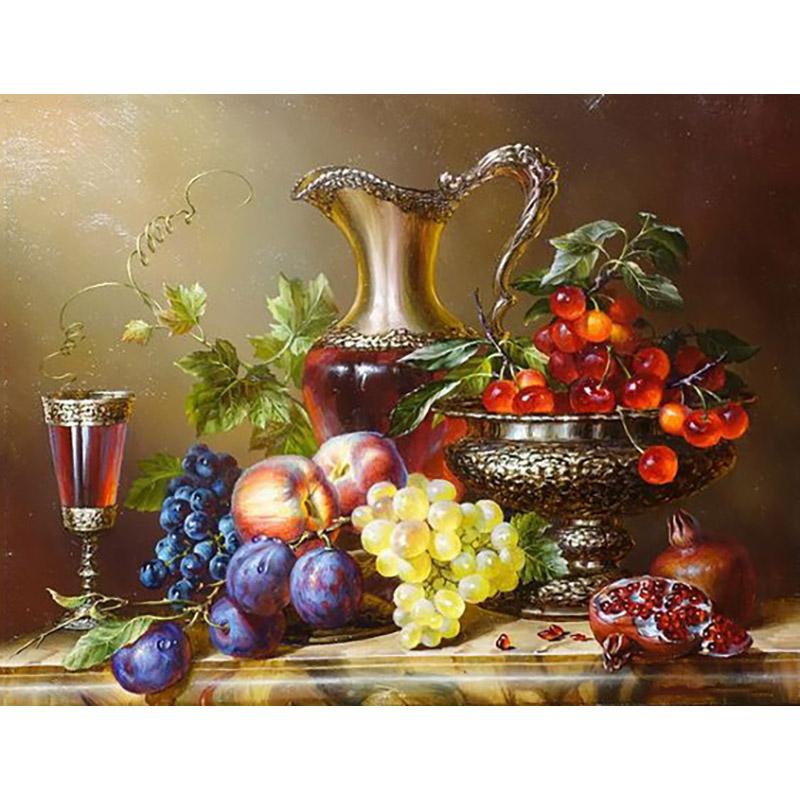 Фрукты DIY 5D алмазная живопись полная круглая дрель мультфильм Алмазная вышивка крестиком мозаика наборы настенное искусство домашний декор