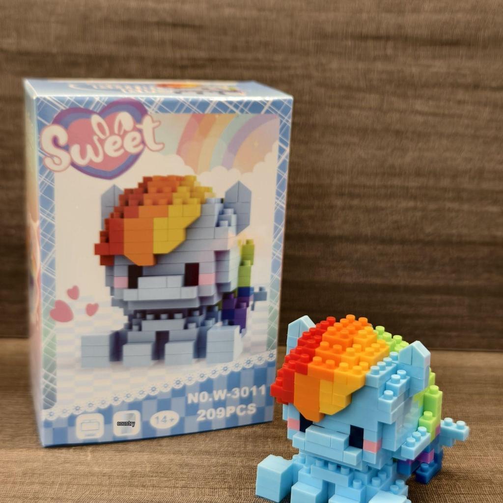 Трансграничный конструктор «Мультяшная кукла Пони», совместимый с Lego для развивающей игры и подарков для девочек