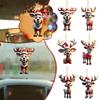 2D Acrylic Cartoon Fawn Christmas Tree Pendant Christmas Cute Christmas Easter Fawn Cartoon Decorations Hat Print Z8U6