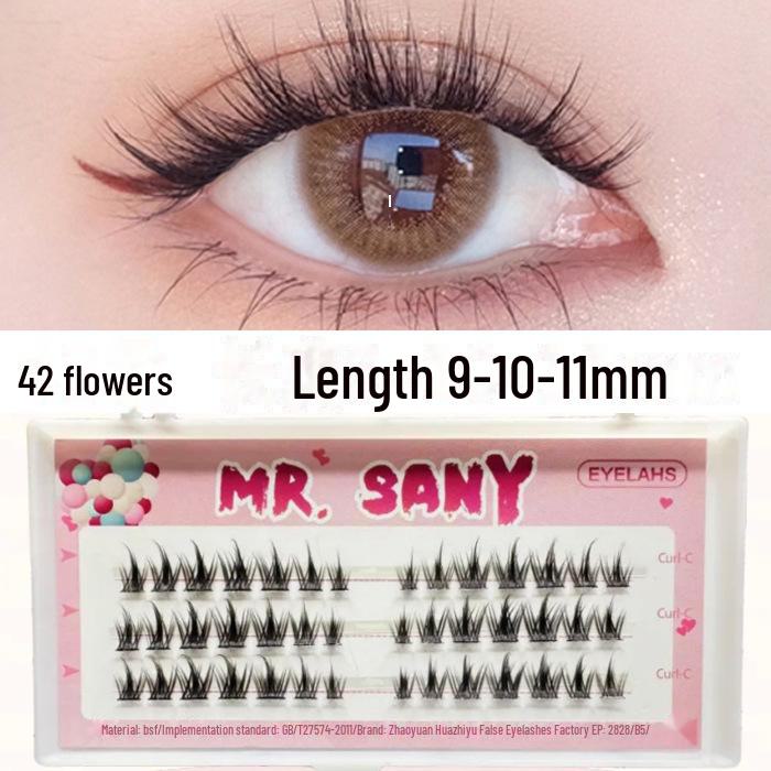 «Ленивая трилогия Подсолнух Белый Лунный свет Волшебная фея Сегментированные завитые ресницы»