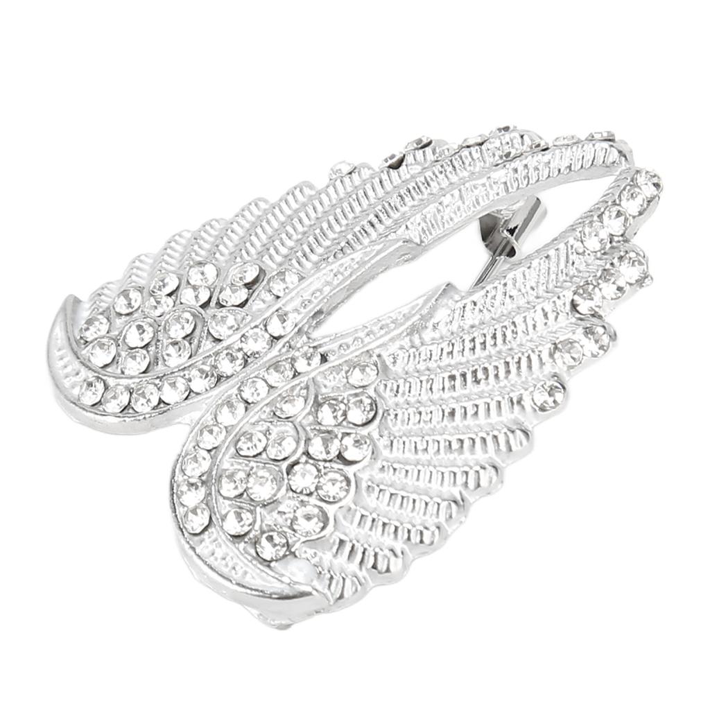 Angel Wing Brooch Pins Crystal Rhinestone Vintage Sweater Shawl Collar Dress Shirt Brooch Clips for Man Woman