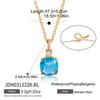 Stainless Steel Pendant Necklace Women Geometric Single Zircon Minimalist Luxury Titanium Chain 41-50cm