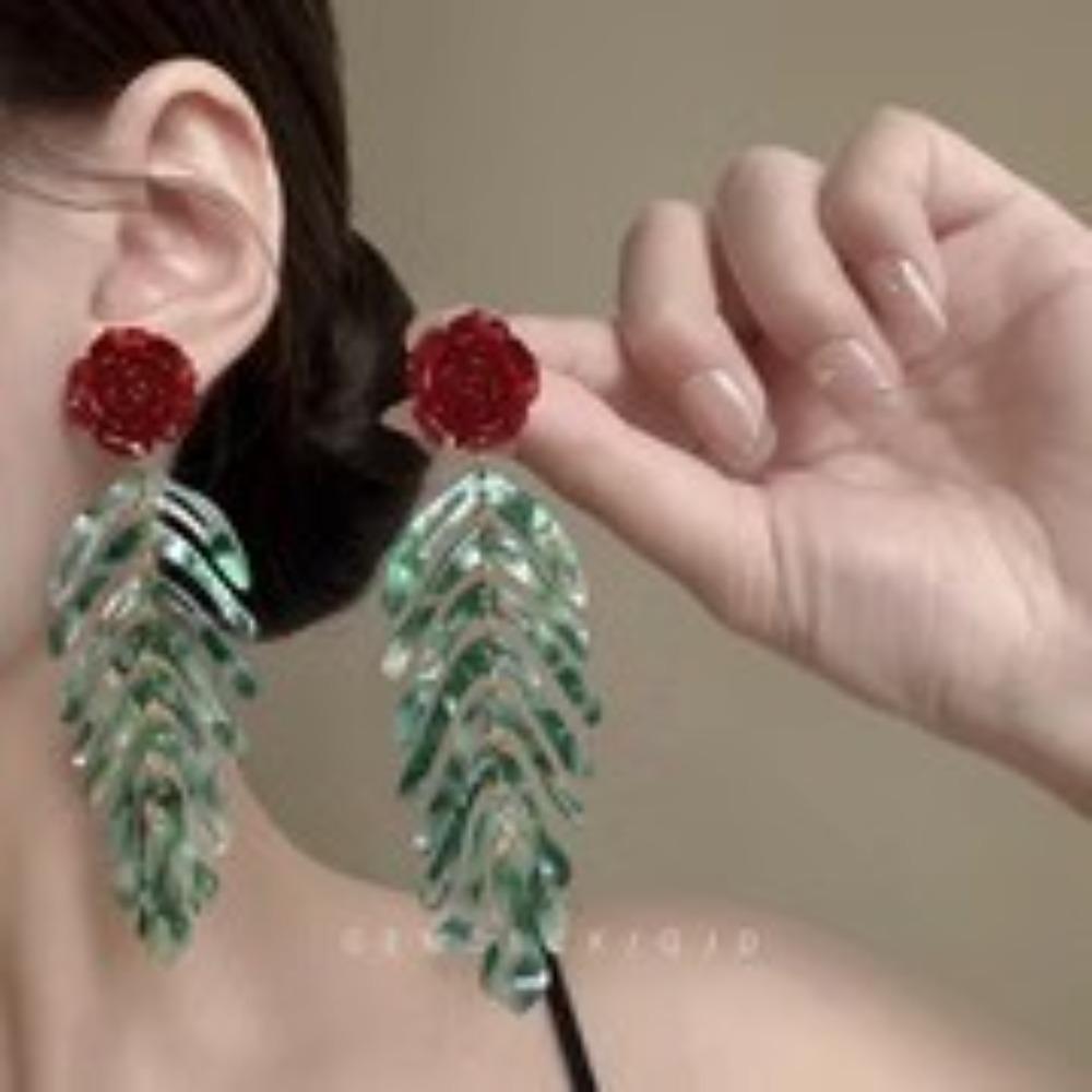 Длинные серьги с бахромой, создающие преувеличенный темперамент, длинные серьги-пусеты, серьги для праздничного ужина, серьги