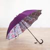 Сделано в Японии Японский цветочный зонт свободного плетения, длинный, 12 спиц, карбон, 55 см, плетение Koshu, для дождя и солнца, женский Komiya Shoten (фиолетовый)