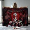 Фланелевое одеяло с принтом AC Milan Высококачественное Теплое Удобное Покрывало для Всех Сезонов Идеально для Подарков Домашний Декор