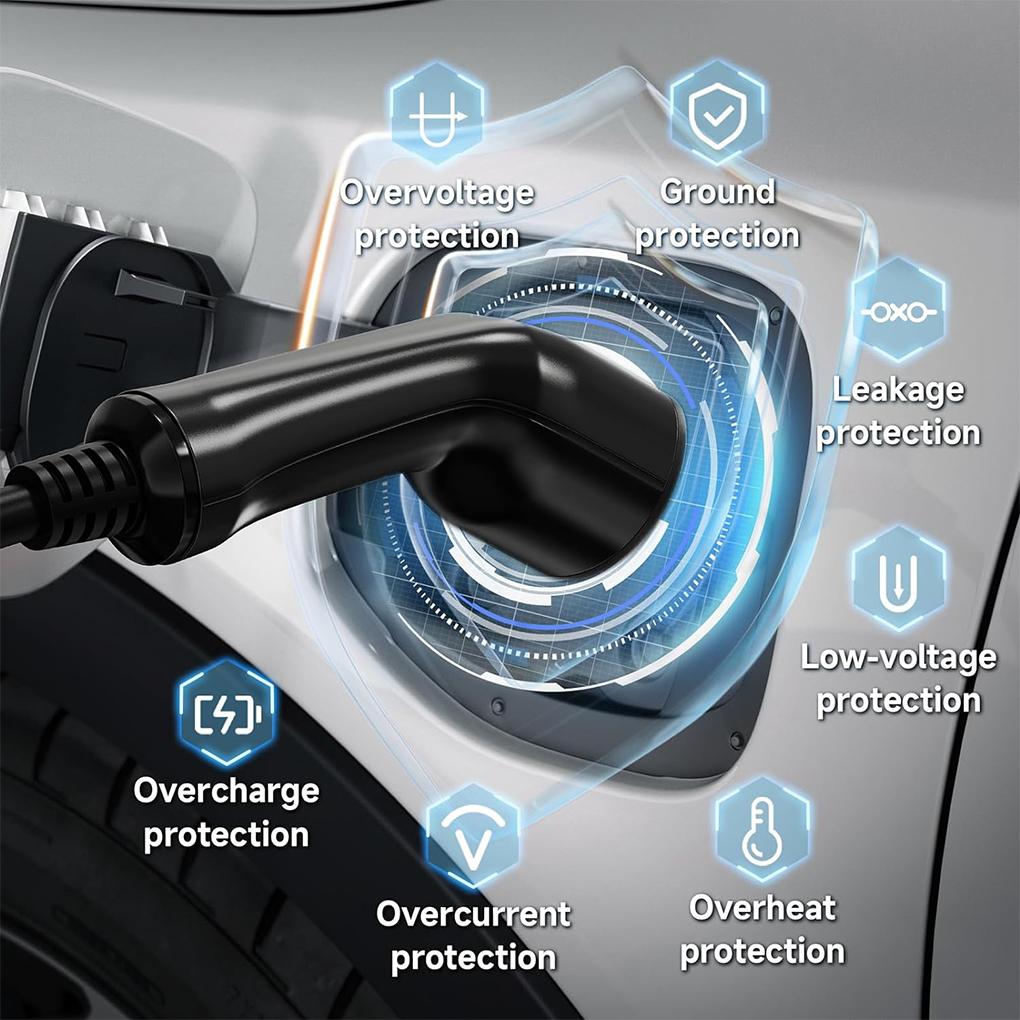32A 7KW Type 2 EV портативное зарядное устройство 1 фаза 5M кабель EVSE зарядное устройство автомобильное зарядное устройство CEE 3PIN разъем для электромобиля