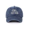 Fashion Washed Cotton Big Brother Big Sister Caps Adjustable Vintage Siblings Baseball Hats Breathable Dad Hat Gifts