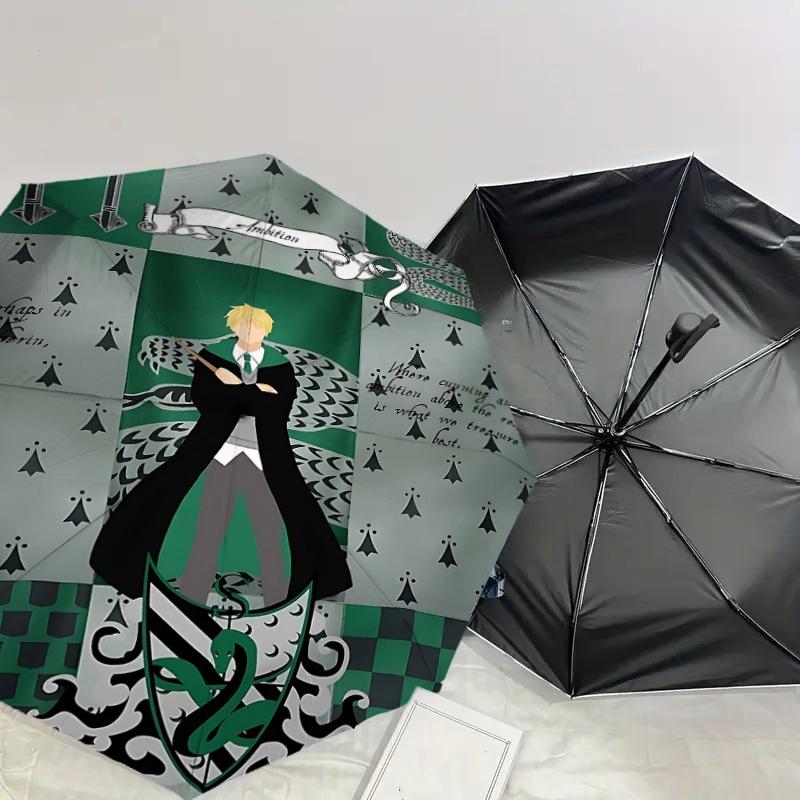 1PC Warner Ambition Slytherin Umbrella-8-Rib Reinforced, Automatic Open, Lightweight-A102