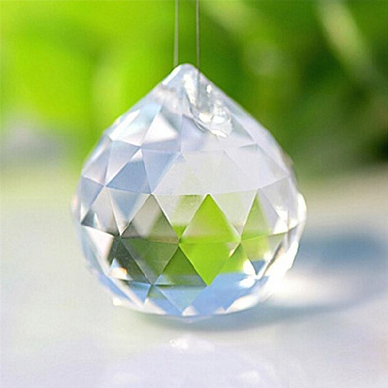 20Mm Transparent Illuminated Ball Prism Hanging Pendant Wedding Curtain Decoration