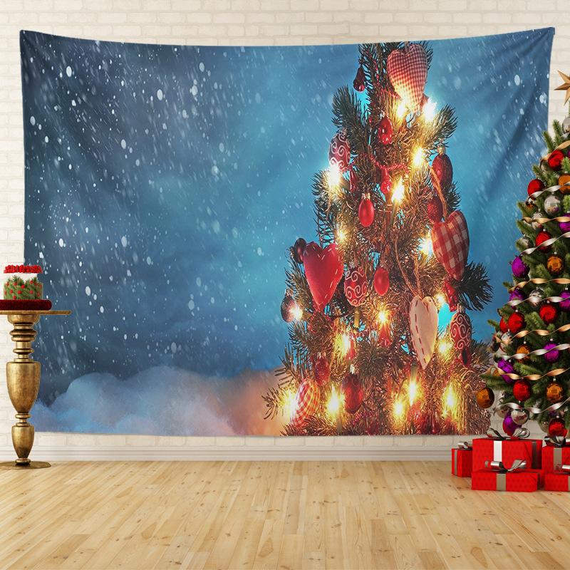 Home Decor Christmas Theme Printed Tapestry Wall Hanging Room Living Room Decor Background Fabric Tapeçaria De Natal