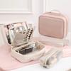 Large Capacity Makeup Bag With Handle Simple Elegant Style Cosmetic Storage Bag Portable Travel Toiletries Organizer