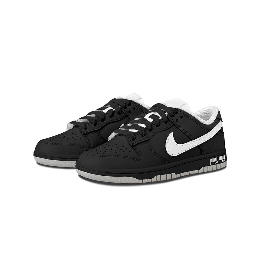 Nike Dunk Fengye South, Small Flower Slip Resistant Abrasion Resistant Low top Skateboard Shoes Women's Black DD1503-103(Team676-)