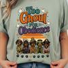 Halloween Dog Tshirt Dachshund Ghost Graphic Apparel Funny Tee Men Clothing Pet Lover Gift Idea Too Ghoul Shirt Vintage Spooky Design