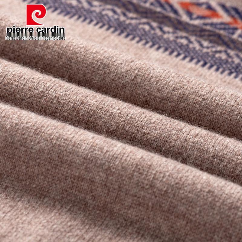 Pierre Cardin Men's Thickened 100% Wool Crew Neck Sweater