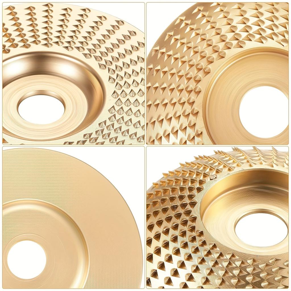 3/Pcs Wood Carving Disc Set, 4 And 1/2 Attachment with 5/8 Inch Arbor, Grinding Wheel for Grinding And Shaping