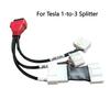 OBD2 Adapter Diagnostic Connect Cable For Tesla 12pin/20pin/26pin/ 1 to 3 Splitter For Autel/LAUNCH Xtool EV Scan Tools