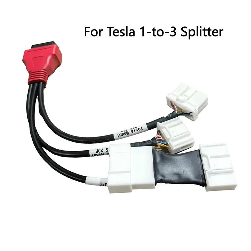 OBD2 Adapter Diagnostic Connect Cable For Tesla 12pin/20pin/26pin/ 1 to 3 Splitter For Autel/LAUNCH Xtool EV Scan Tools