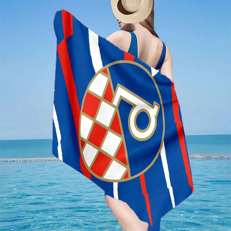 Dinamo Zagreb Basketball Club Microfiber Beach Towel, Lightweight And Quick-Dry, for Summer Travel, Beach Essential, Swimming Pool