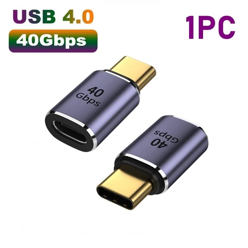 Адаптер Type-C OTG 240 Вт, быстрая зарядка, преобразователь данных USB4.0, поддержка 40 Гбит/с 8K 60 Гц, угловой адаптер USB C 90/180 градусов