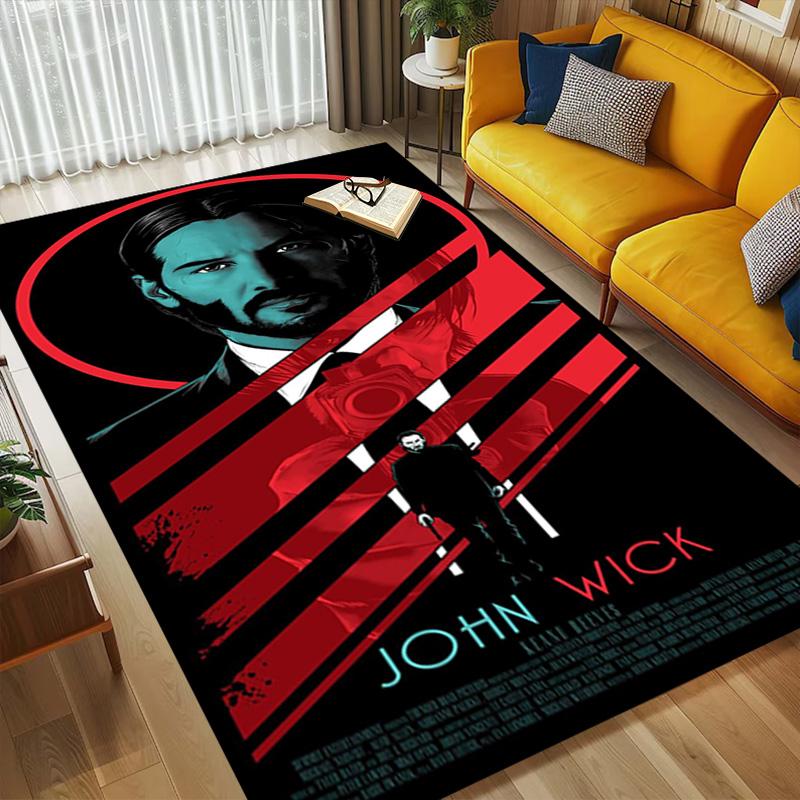 John Wick Living Room Nonslip Area Rug Soft Carpet For Bedroom Game Playroom Sofa Office Home Decor Doormat Christmas Gift C93014