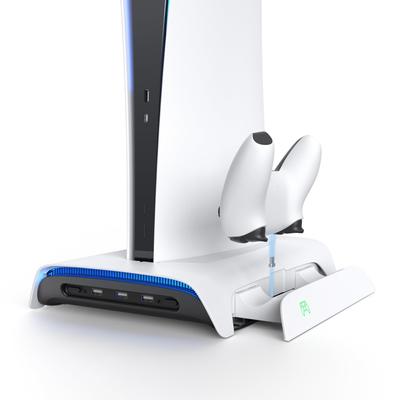 [Обновленная версия] Вертикальная подставка, совместимая с PS5. Охлаждающий вентилятор KIWIHOME, совместимый с PS5. Обновленная конструкция зарядки для обеспечения более комфортного игрового процесса.