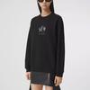 (WMNS) Burberry SS21 Pattern Embroidered Cotton Loose Sports Hoodie Black Women's 80428831