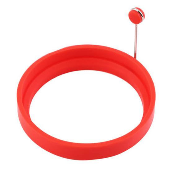 Силиконовая круглая форма для яиц и блинов с ручкой, антипригарным инструментом для жарки и приготовления пищи